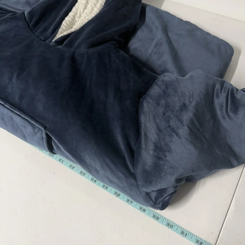 The Comfy Original Oversized Wearable Blanket Hoodie Blue Sherpa Lined KIDS‎